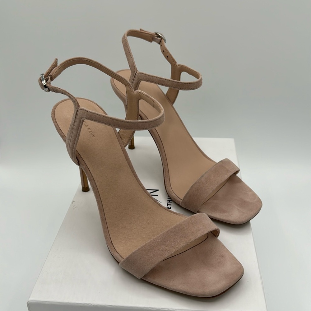 Something Navy Women's Blush Suede Sandals Size 8.5
